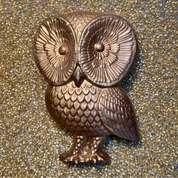 Vintage Chalkware Owl Wall Hanging - Picture 1 of 13